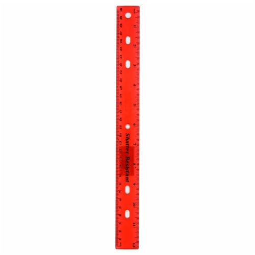 Office Works Shatter Resistant Plastic Ruler Perspective: front