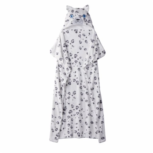 Holiday Home Hooded Throw - Snow Leopard Perspective: front