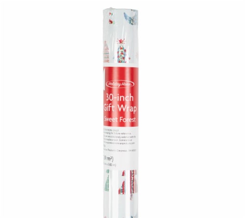 Holiday Home 30 Inch Sweet Forest Gift Wrap Roll Perspective: front