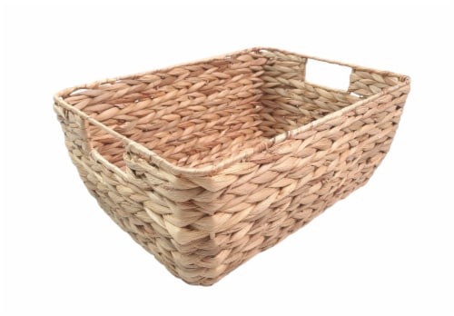 HD Designs Rectangular Water Hyacinth Basket - L Perspective: front