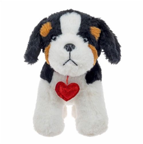 Holiday Home 9" Valentine's Day Dogg with Heart Tag Plush Toy Perspective: front