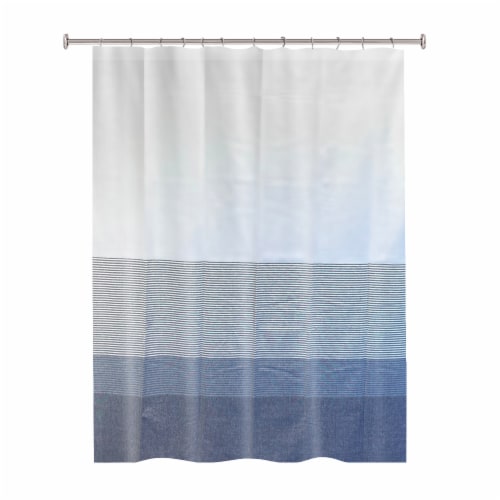 Splash Home Fabric Shower Curtain - Blue Perspective: front