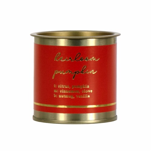 Holiday Home Tin Candle Heirloom Pumpkin Perspective: front
