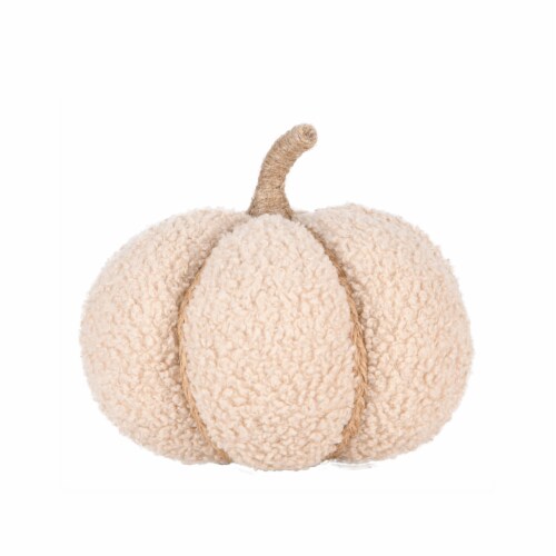 Holiday Home Fabric Ivory Pumpkin Perspective: front