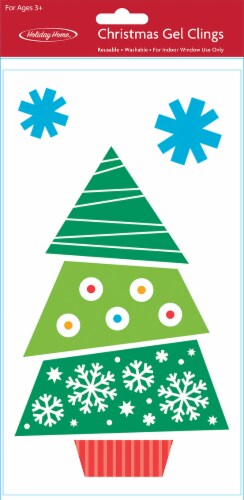 Holiday Home® Trendy Tree Christmas Gel Clings Perspective: front