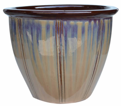HDO Palisades Planter 10.5" Tan Perspective: front