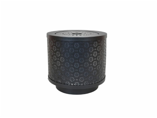 HD Designs Outdoors Small Metal Sunburst Water Fountain - Black Perspective: front