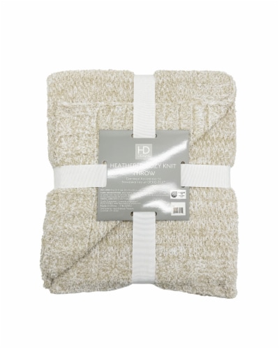 HD Designs® Heather Cozy Knit Throw - Tan Perspective: front
