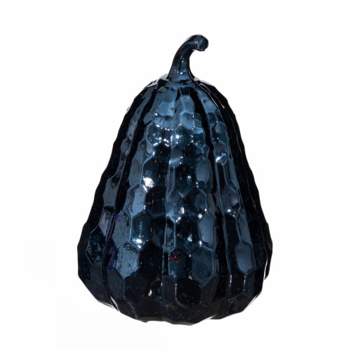 Holiday Home LED Faceted Plastic Gourd - Blue Perspective: front