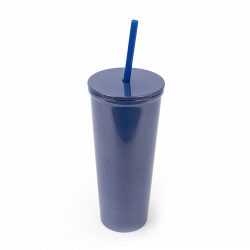 HD Designs Outdoors Summer Stainless Steel Tumbler - Iridescent Navy Perspective: front
