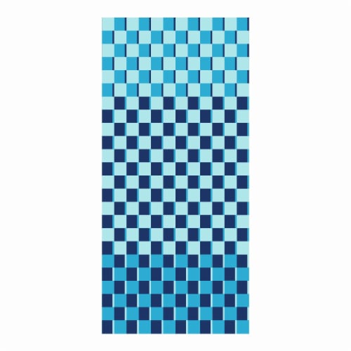 Everyday Living® Reverse Blue Check Beach Towel Perspective: front