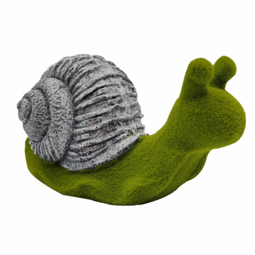 HD Designs Outdoors Mossey Snail Garden Decor Perspective: front