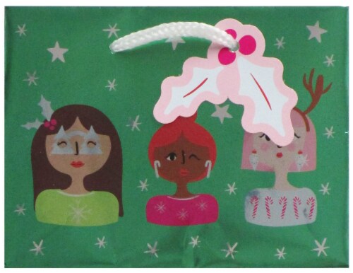 Holiday Home Jingle Ladies Vogue Christmas Gift Bag Perspective: front