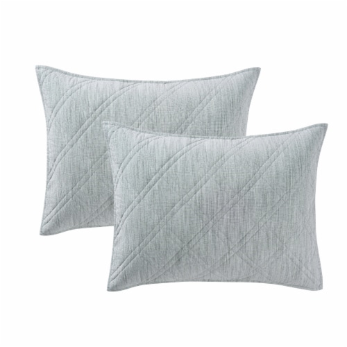 HD Designs Chambray King Pillow - Gray Perspective: front
