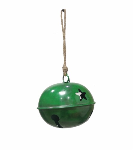 Holiday Home Jingle Bell Christmas Ornament - Green Perspective: front