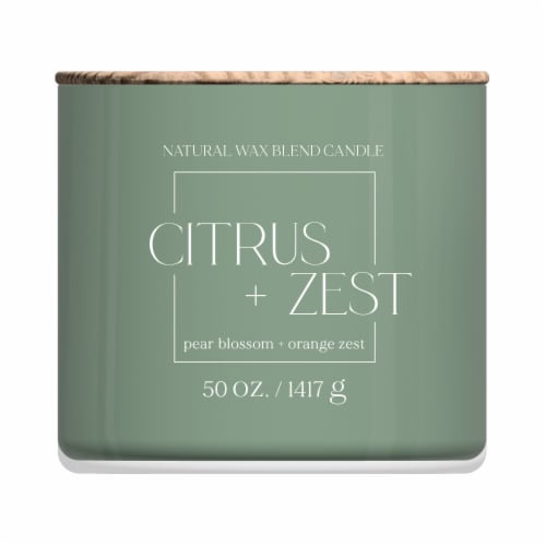 HD Designs Oversized Jar Candle - Citrus + Zest Perspective: front