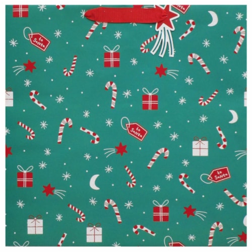 Holiday Home Tossed Santas Jumbo Bag Perspective: front