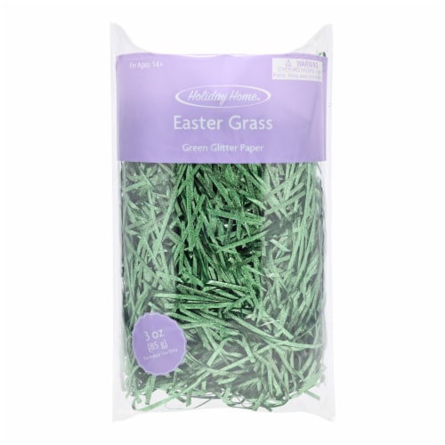 Holiday Home® Easter Paper Grass - Glitter Green Perspective: front