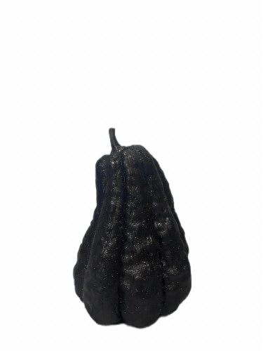 Holiday Home Glitter Resin Pumpkin - Black Perspective: front