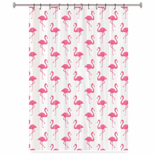 Splash Home Shower Curtain - Flamingos Perspective: front