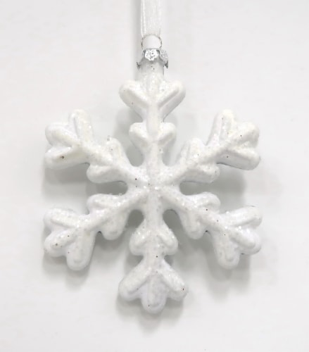 Holiday Home Snowflake Ornament - White Perspective: front