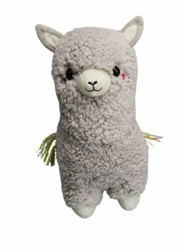Holiday Home 11.5" Beige Llama Plush Perspective: front