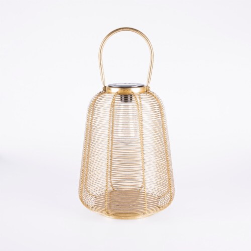HD Designs Outdoors® Solar Lantern - Gold Perspective: front