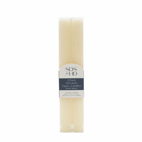 SDS for HD Designs Tight Rib Velvet Vanilla Taper Candles - Ivory Perspective: front