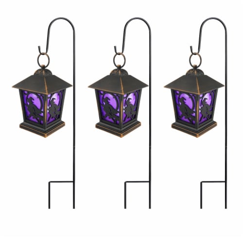 Holiday Home LED Lantern Pathway Marker - Purple Perspective: front