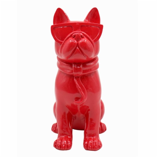 Holiday Home Sitting Dog Decor - Red Perspective: front