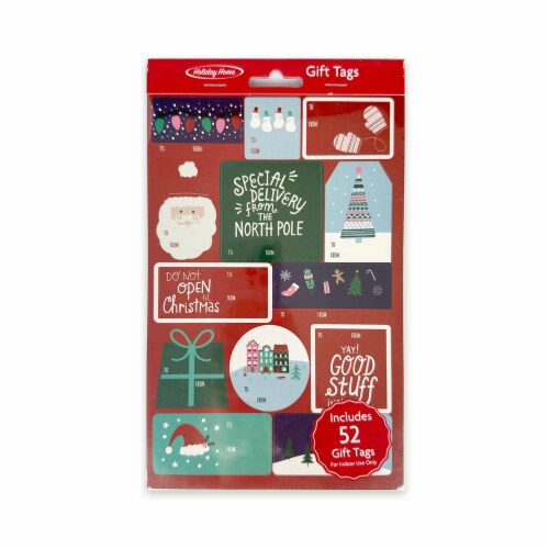 Holiday Home Candy Cane Lane Peel N Stick Christmas Christmas Gift Tags Perspective: front