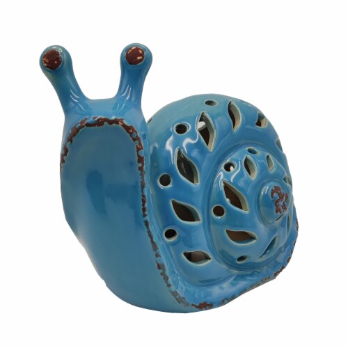 HD Designs Outdoors® Ceramic Snail with LED Perspective: front