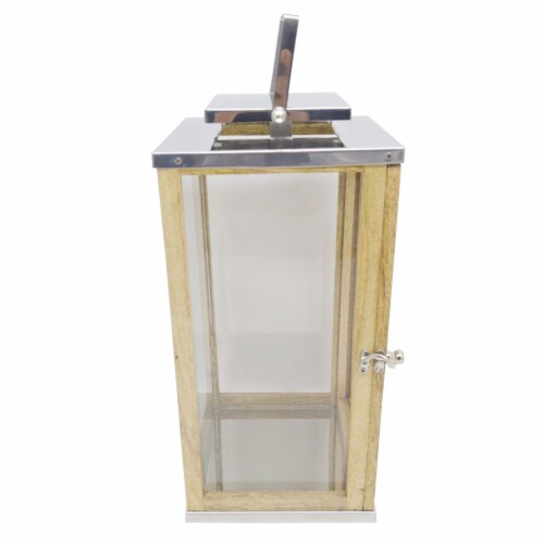 HD Designs Metal & Wood Lantern Perspective: front