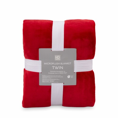 HD Designs Twin Microplush Blanket - Red Perspective: front
