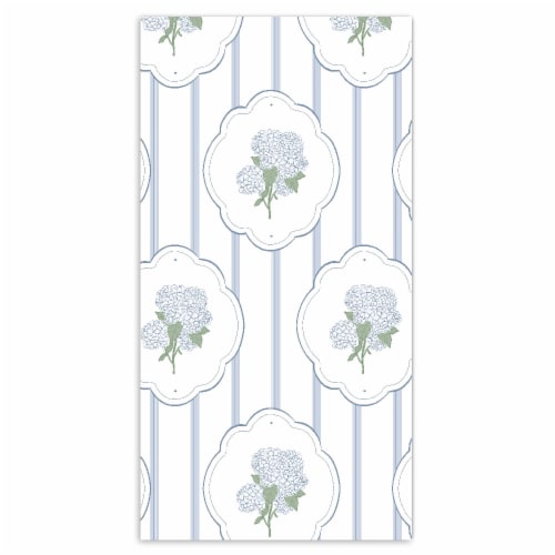 Hydrangea Stripe Dual Terry Kitchen Towel Perspective: front