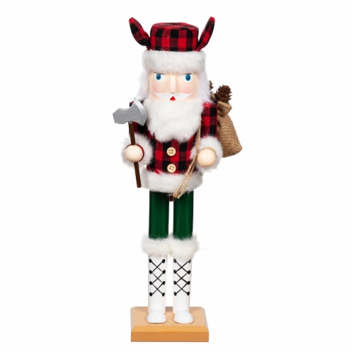 Holiday Home Nutcracker Santa with Axe Perspective: front
