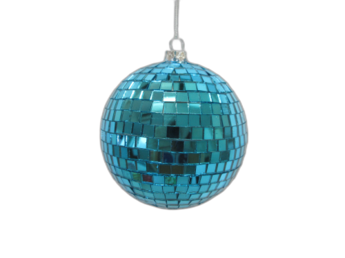 Holiday Home Disco Ball Ornament Christmas Décor - Blue Perspective: front