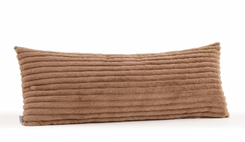 HD Designs Faux Fur Ribbed Rabbit Body Pillow - Tan Perspective: front