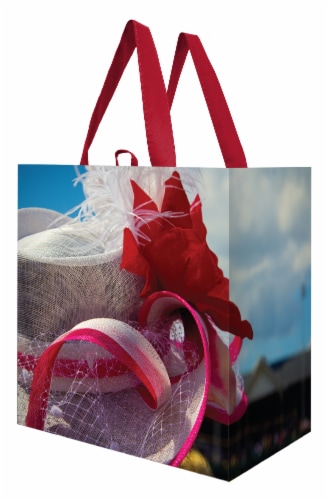Earthwise Kentucky Derby Hat Reusable Tote Bag Perspective: front