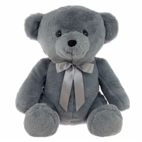 Holiday Home Teddy Bear Plush - Grey Perspective: front