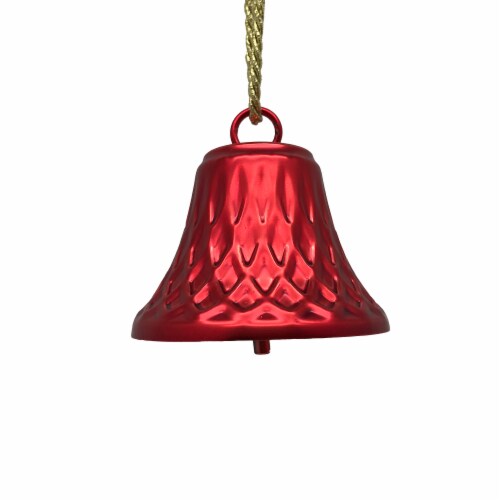 Holiday Home Red Bell Ornament Perspective: front