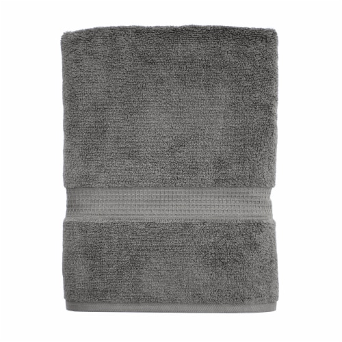 HD Signature Bath Sheet - Excalibur Grey Perspective: front