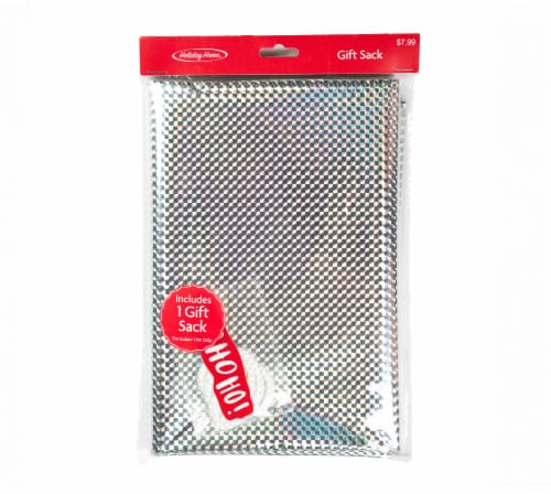 Holiday Home® Prismatic Jumbo Gift Bag - Silver Perspective: front