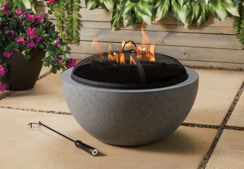HD Outdoor Living Deep Bowl Fire Pit Perspective: front