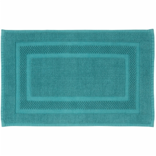 HD Designs Antimicrobial Bath Rug - Teal Perspective: front