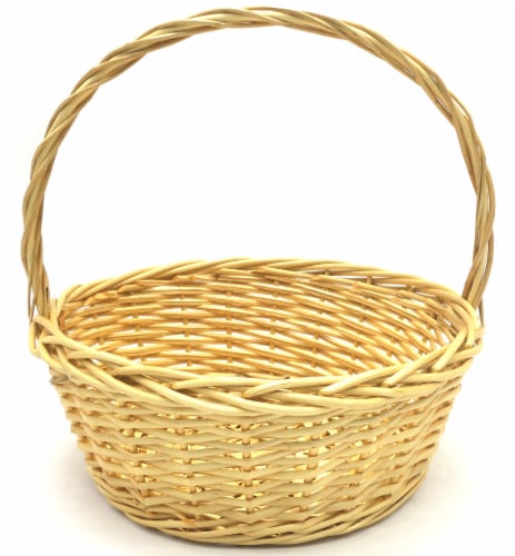 Holiday Home Easter Split Willow Basket - Natural Perspective: front