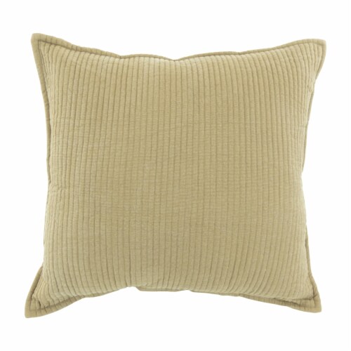 HD Designs Stonewash Canvas Decor Pillow- Beige Perspective: front