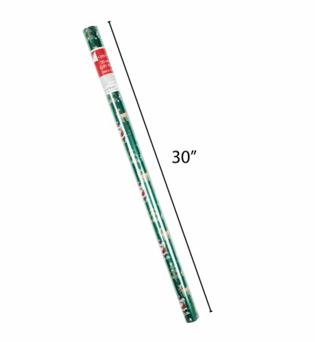 Holiday Home 30 In x 6 Ft Merry Friends Gift Wrap Roll Perspective: front