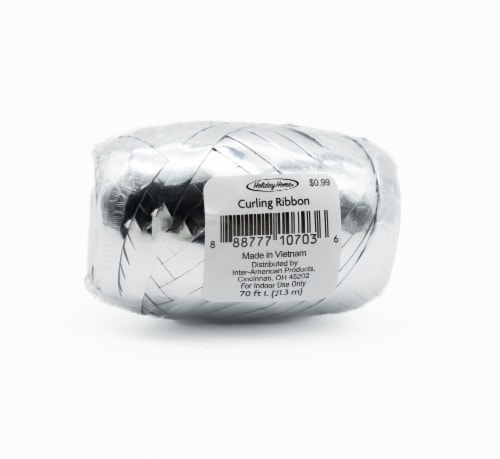 Holiday Home® Curl Ribbon - Silver Perspective: front