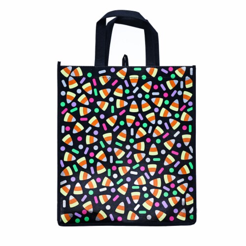 Holiday Home Candy Corn Halloween Treat Bag Perspective: front